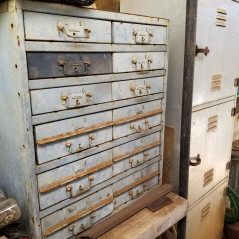 old metal chests fill with what left of dad's workshop